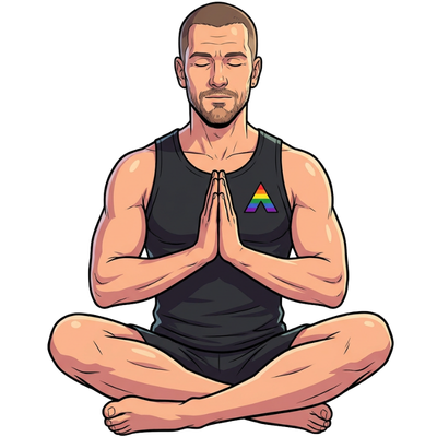 Matt in a meditation pose